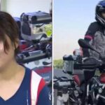 「勇敢辣媽」騎摩托車穿越25個國家，遠行4.1萬公里，去見歐洲留學雙胞胎女兒：做女兒的偶像