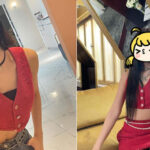BLACKPINK 的 Jennie 和 LE SSERAFIM 的 Chaewon 穿著相同的上衣，但表現出完全不同的氛圍
