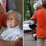 52歲兒子全程「抱著101歲老母親」去看病！候診時「聽媽媽一句話」他當場淚崩：「這是兒子的本分」